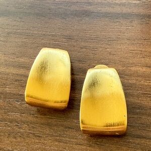 Anne Klein Gold-Tone Rectangular Earrings